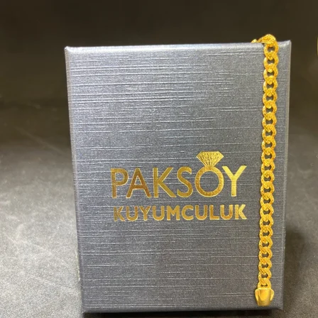 22 Ayar Altın Bileklik Paksoy İnce Tasarım 6.43gr 20cm Kadın Hediye