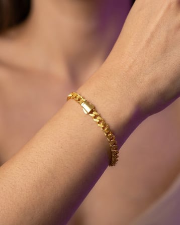 22 Ayar Altın Bileklik Paksoy İnce Tasarım 6.43gr 20cm Kadın Hediye