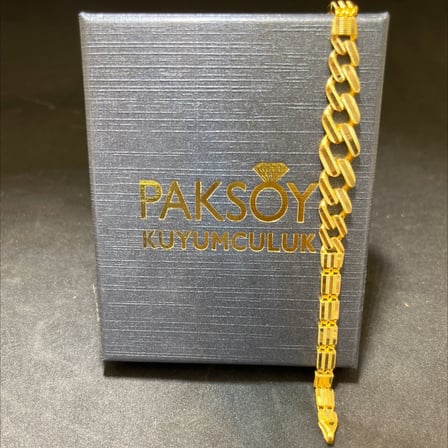Paksoy 22 Ayar Altın Bileklik 11.19 gr 19 cm Taşsız Sarı