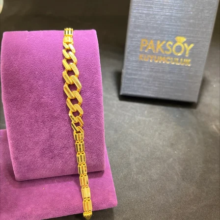 22 Ayar Altın Bileklik Modern Tasarım 11.19gr 19 cm Paksoy Kuyumculuk Hediye Kadın
