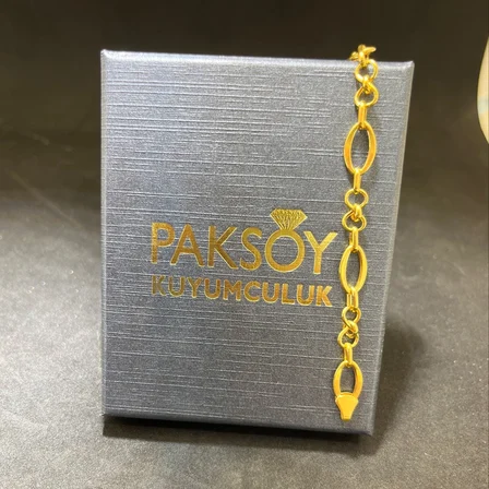 22 Ayar Altın Bileklik Süzme Model İnce Tasarım 5.30gr 18 cm Kadın Paksoy Hediye