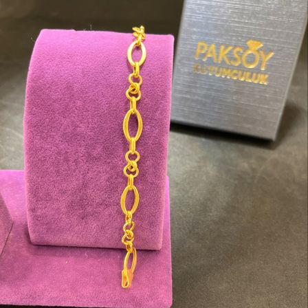 Paksoy 22 Ayar Süzme Model Altın Bileklik 5.30 Gr 21 cm