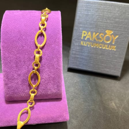 22 Ayar Altın Bileklik Süzme Model 7.13gr 19 cm Paksoy Kuyumculuk Kadın Hediye