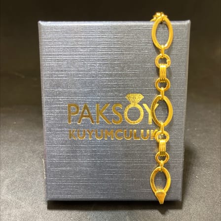 22 Ayar Altın Bileklik Süzme Model 7.13gr 19 cm Paksoy Kuyumculuk Kadın Hediye