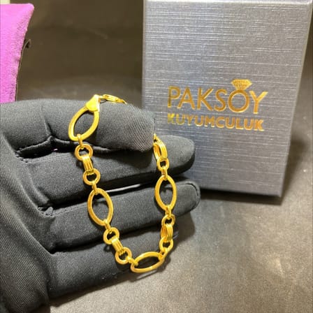 22 Ayar Altın Bileklik Süzme Model 7.13gr 19 cm Paksoy Kuyumculuk Kadın Hediye