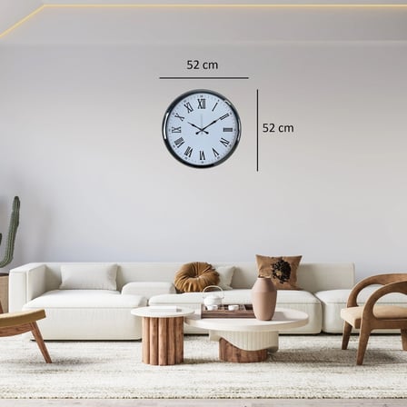 Krom Roman Majesty 52 x 52 Cm Duvar Saati iegxx