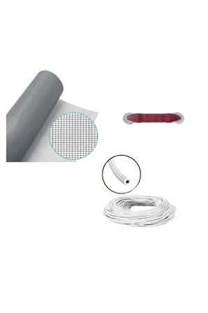 Netpen 3'lü Sineklik Seti 500x80 Cm Tül, 18 Mt. Beyaz Conta, Fitil Çekme Aparatı