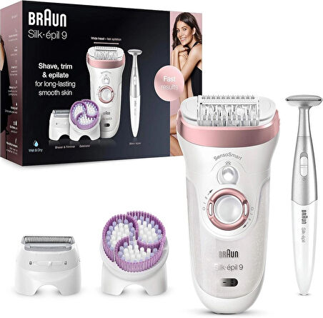 Braun Silk-épil 9-980 SkinSpa SensoSmart (Ambalaj tasarım değişikliği nedeniyle farklılık gösterebilir, içerik değişmez)