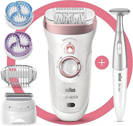 Braun Silk-épil 9-980 SkinSpa SensoSmart (Ambalaj tasarım değişikliği nedeniyle farklılık gösterebilir, içerik değişmez)
