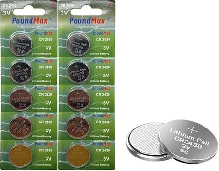 10 x PoundMax 2430 CR2430 DL2430 3V Lityum Madeni Para Pilleri