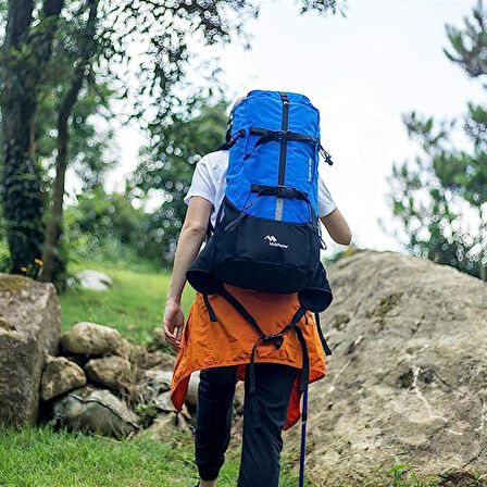 Mobihome Hiking 35 Litre Unisex Mavi Outdoor/Kamp Sırt Çantası - MBHK004