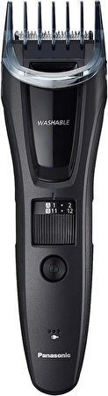 Panasonic ER-GB62-H503 erkekler için sakal, saç ve vücut kesme makinesi, taşınabilir, kablosuz, su geçirmez düzeltici, 39 uzunluk ayarı, 3 başlık, kablosuz ve kablolu çalışma, mat gri