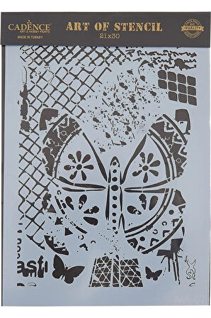 Ma07 Mix Media Stencil Å?ablon 21x29 Cm