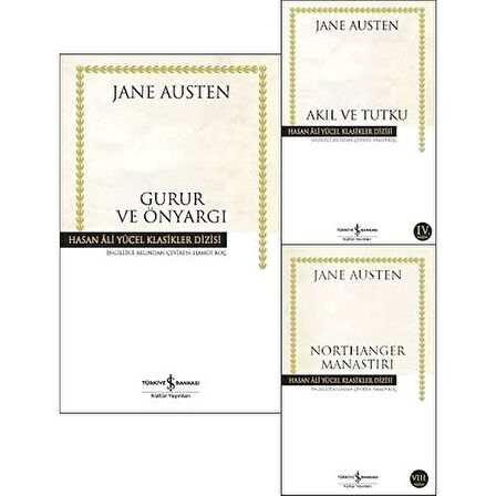 İş Bankası Hasan Ali Yücel Klasikleri Jane Austen 3 Kitap Set (Gurur ve Önyargı, Northanger , Akıl ve Tutku)
