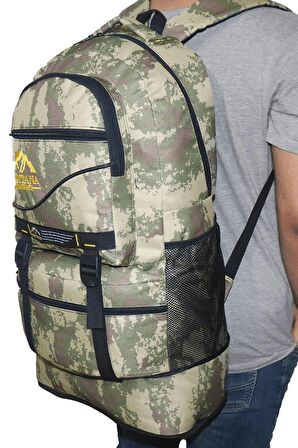 55+10 Litre Körüklü Dağcı Sırt Çantası Su Geçirmez Çok Gözlü Okul Kampçı Seyahat Dağcı Outdoor Sırt Çantası