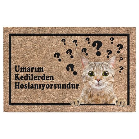 Monnhein Kedi Köpek Komik Tasarımlı Dekoratif Kapı önü Paspas, Dış Mekan/Ev İçi/Banyo/Mutfak/Yatak Odası/Giriş Paspasları