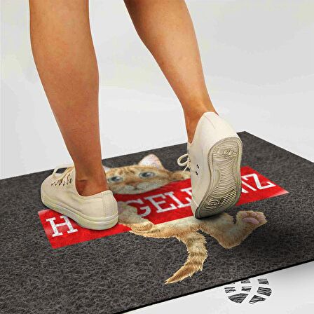 Monnhein Kedi Köpek Komik Tasarımlı Dekoratif Kapı önü Paspas, Dış Mekan/Ev İçi/Banyo/Mutfak/Yatak Odası/Giriş Paspasları