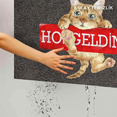 Monnhein Kedi Köpek Komik Tasarımlı Dekoratif Kapı önü Paspas, Dış Mekan/Ev İçi/Banyo/Mutfak/Yatak Odası/Giriş Paspasları