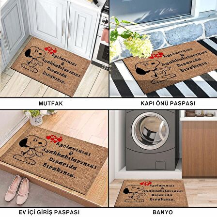 Monnhein Kedi Köpek Komik Tasarımlı Dekoratif Kapı önü Paspas, Dış Mekan/Ev İçi/Banyo/Mutfak/Yatak Odası/Giriş Paspasları