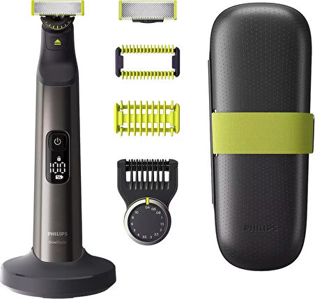 Philips OneBlade Pro 360 Face + Body - Elektrikli sakal düzeltici ve tıraş makinesi, 14 konumlu tarak, ayarlanabilir cilt koruyucu ve vücut tarağı (model QP6651/30)