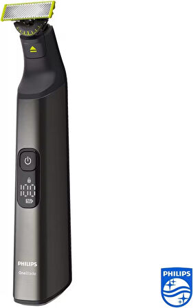 Philips OneBlade Pro 360 Face + Body - Elektrikli sakal düzeltici ve tıraş makinesi, 14 konumlu tarak, ayarlanabilir cilt koruyucu ve vücut tarağı (model QP6651/30)