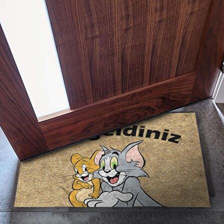 Monnhein Kedi Köpek Komik Tasarımlı Dekoratif Kapı önü Paspas, Dış Mekan/Ev İçi/Banyo/Mutfak/Yatak Odası/Giriş Paspasları