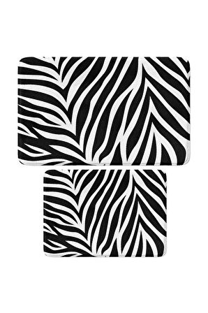 Monnhein 2'li Takım Banyo Paspası, Kaymaz Taban, Makinede Yıkanabilir, Banyo Halısı