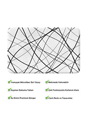Monnhein 2'li Takım Banyo Paspası, Kaymaz Taban, Makinede Yıkanabilir, Banyo Halısı