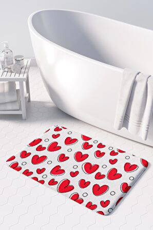 Monnhein 2'li Takım Banyo Paspası, Kaymaz Taban, Makinede Yıkanabilir, Banyo Halısı