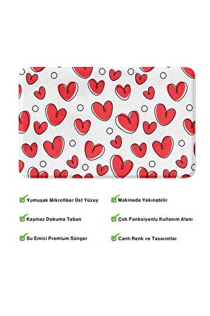 Monnhein 2'li Takım Banyo Paspası, Kaymaz Taban, Makinede Yıkanabilir, Banyo Halısı