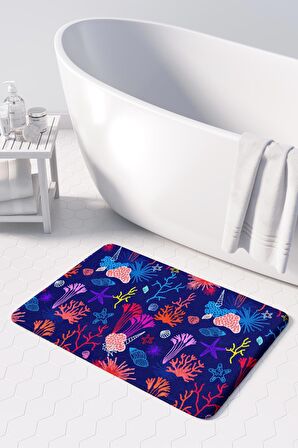 Monnhein 2'li Takım Banyo Paspası, Kaymaz Taban, Makinede Yıkanabilir, Banyo Halısı