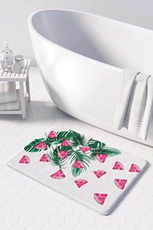 Monnhein 2'li Takım Banyo Paspası, Kaymaz Taban, Makinede Yıkanabilir, Banyo Halısı