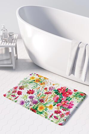 Monnhein 2'li Takım Banyo Paspası, Kaymaz Taban, Makinede Yıkanabilir, Banyo Halısı