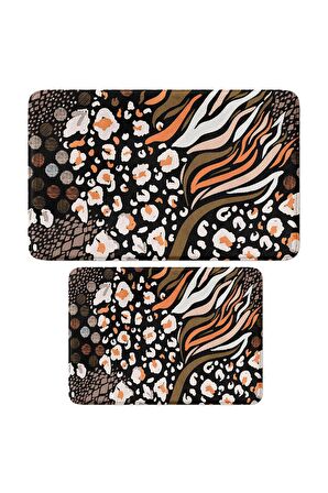 Monnhein 2'li Takım Banyo Paspası, Kaymaz Taban, Makinede Yıkanabilir, Banyo Halısı