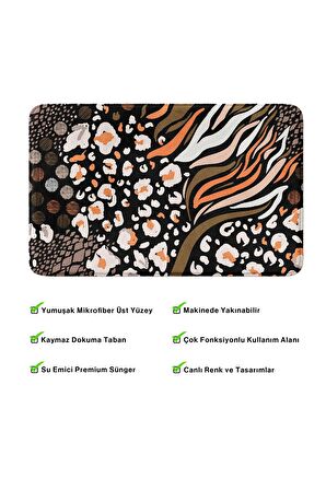 Monnhein 2'li Takım Banyo Paspası, Kaymaz Taban, Makinede Yıkanabilir, Banyo Halısı