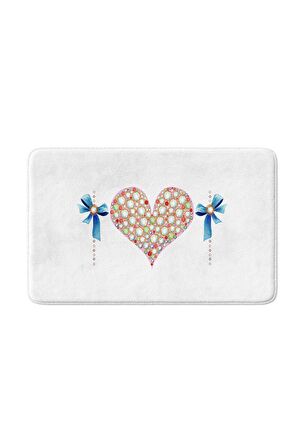 Monnhein 2'li Takım Banyo Paspası, Kaymaz Taban, Makinede Yıkanabilir, Banyo Halısı