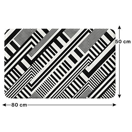 Monnhein  Mikrofiber Banyo Paspası, Kaymaz Taban, Makinede Yıkanabilir, Banyo Halısı (50x80)