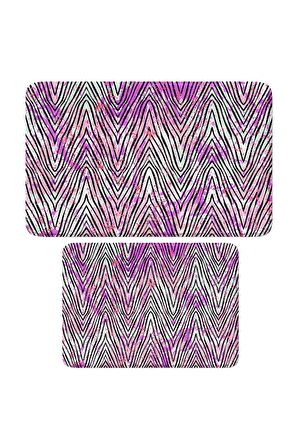 Monnhein 2'li Takım Banyo Paspası, Kaymaz Taban, Makinede Yıkanabilir, Banyo Halısı