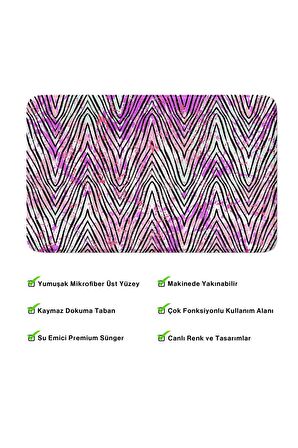 Monnhein 2'li Takım Banyo Paspası, Kaymaz Taban, Makinede Yıkanabilir, Banyo Halısı