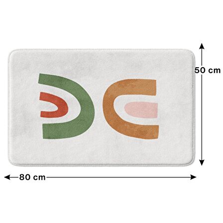 Monnhein  Mikrofiber Banyo Paspası, Kaymaz Taban, Makinede Yıkanabilir, Banyo Halısı (50x80)