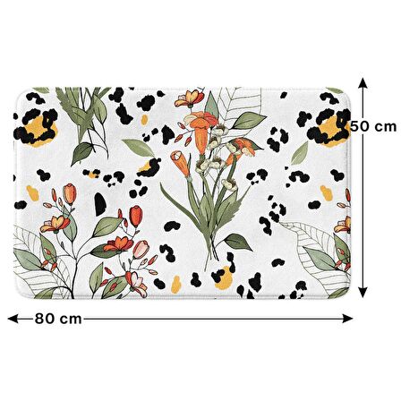 Monnhein  Mikrofiber Banyo Paspası, Kaymaz Taban, Makinede Yıkanabilir, Banyo Halısı (50x80)
