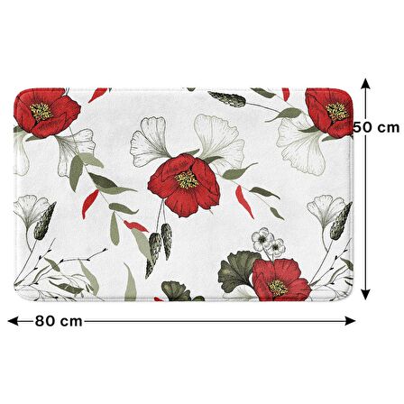 Monnhein  Mikrofiber Banyo Paspası, Kaymaz Taban, Makinede Yıkanabilir, Banyo Halısı (50x80)