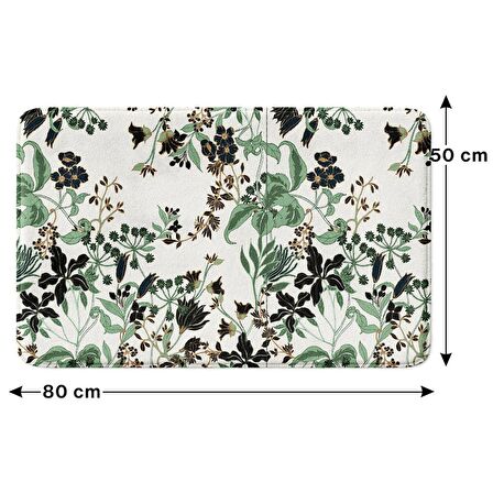 Monnhein  Mikrofiber Banyo Paspası, Kaymaz Taban, Makinede Yıkanabilir, Banyo Halısı (50x80)