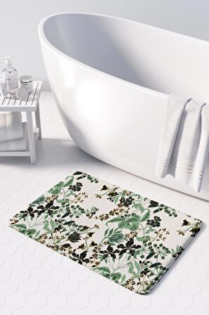 Monnhein  Mikrofiber Banyo Paspası, Kaymaz Taban, Makinede Yıkanabilir, Banyo Halısı (50x80)