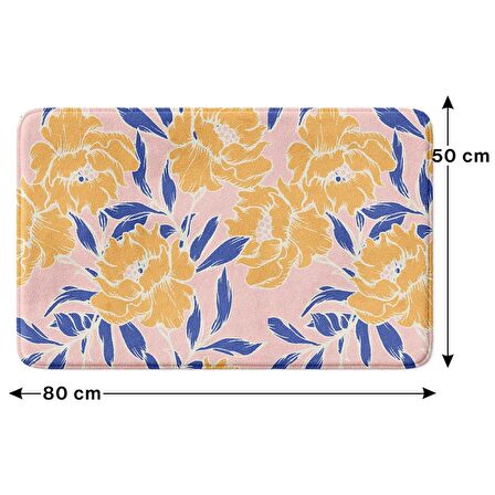 Monnhein  Mikrofiber Banyo Paspası, Kaymaz Taban, Makinede Yıkanabilir, Banyo Halısı (50x80)