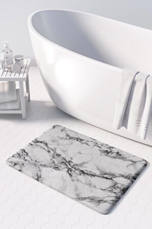 Monnhein  Mikrofiber Banyo Paspası, Kaymaz Taban, Makinede Yıkanabilir, Banyo Halısı (50x80)