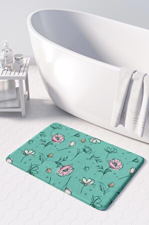 Monnhein  Mikrofiber Banyo Paspası, Kaymaz Taban, Makinede Yıkanabilir, Banyo Halısı (50x80)