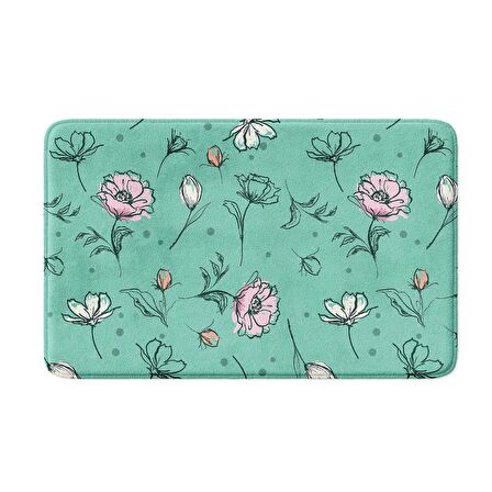 Monnhein  Mikrofiber Banyo Paspası, Kaymaz Taban, Makinede Yıkanabilir, Banyo Halısı (50x80)