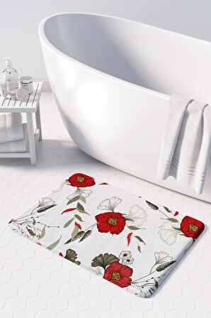 Monnhein 2'li Takım Banyo Paspası, Kaymaz Taban, Makinede Yıkanabilir, Banyo Halısı