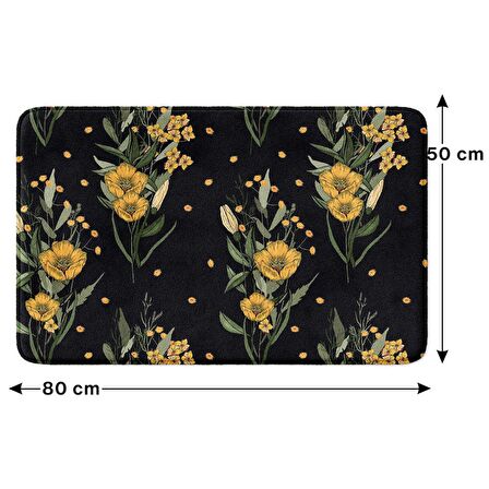 Monnhein  Mikrofiber Banyo Paspası, Kaymaz Taban, Makinede Yıkanabilir, Banyo Halısı (50x80)